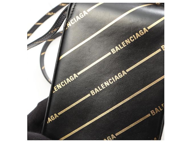 Balenciaga Box 2-Way Schultertasche Schwarz Golden - Ansicht 7
