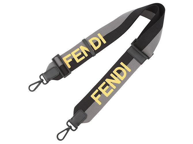 Borsa Fendi con tracolla Marrone Nero Giallo - vista 4