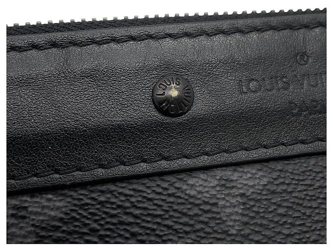 Pochette Louis Vuitton Monogram Eclipse Pochette To Go Clutch Bag Nero Monogramma - vista 11