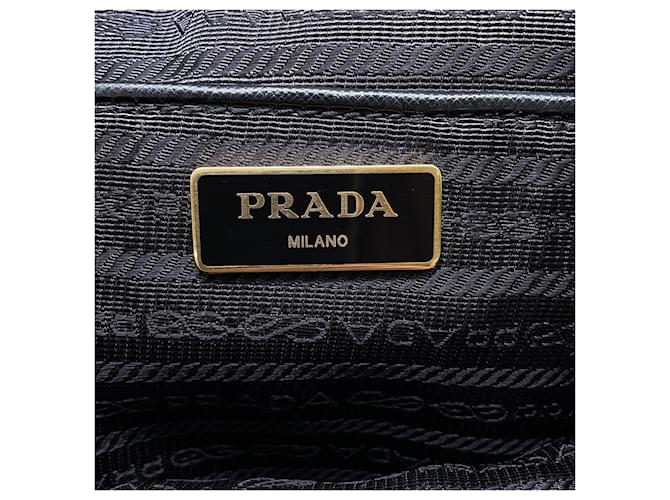 Double Prada Nylon Flower Triangle Rucksack Schwarz Mehrfarben - Ansicht 16