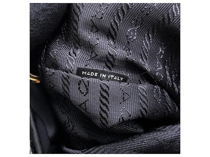 Double Prada Nylon Flower Triangle Rucksack Schwarz Mehrfarben - Ansicht 17