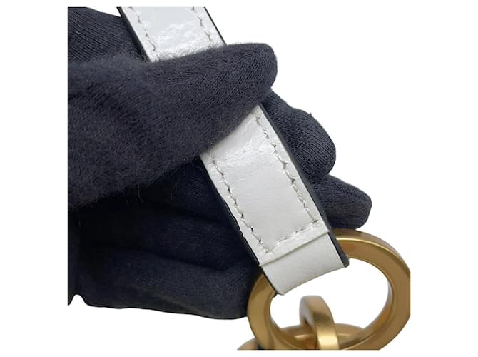 Prada Dunkle Mini Lederhandtasche Weiß - Ansicht 14
