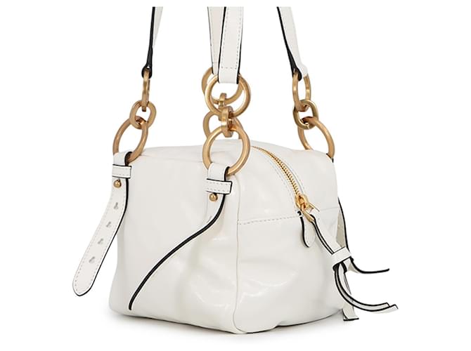 Prada Dunkle Mini Lederhandtasche Weiß - Ansicht 2