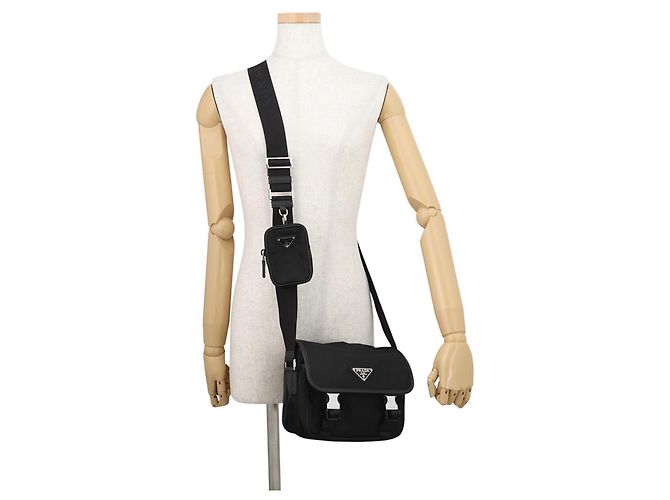 Borsa a tracolla in Re-Nylon nero Prada - vista 4
