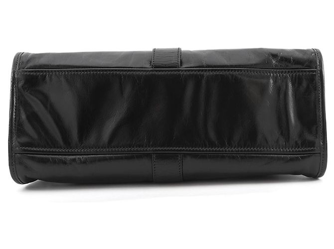 Borsa a tracolla in pelle nera Prada Nero - vista 3