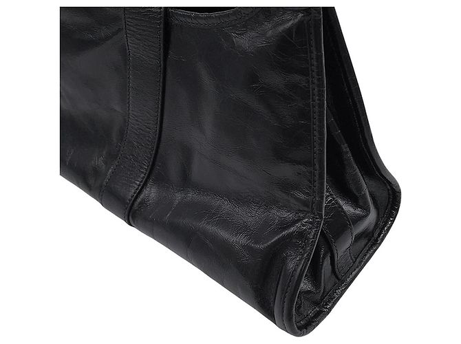 Borsa a tracolla in pelle nera Prada Nero - vista 6
