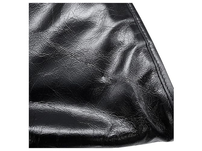 Borsa a tracolla in pelle nera Prada Nero - vista 7