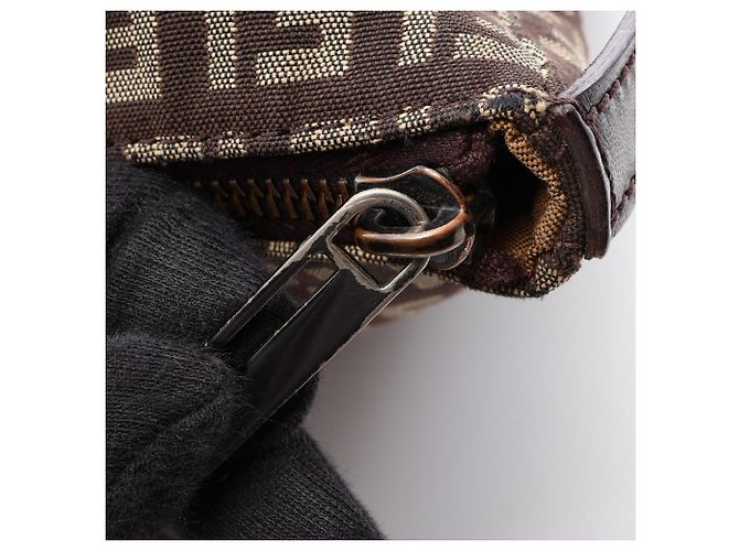 Fendi Zucchino Tote Bag Braun Beige - Ansicht 15
