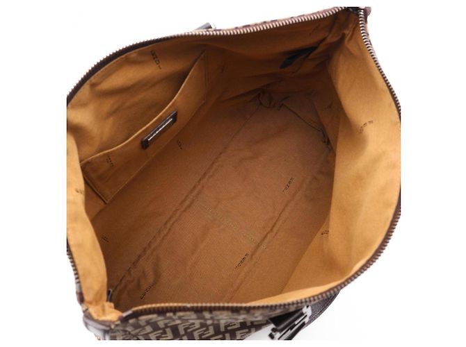 Fendi Zucchino Tote Bag Braun Beige - Ansicht 3