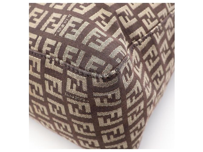 Fendi Zucchino Tote Bag Braun Beige - Ansicht 6