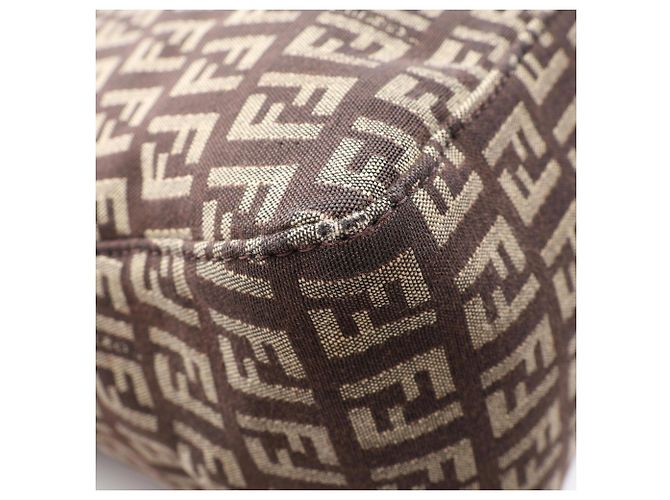 Fendi Zucchino Tote Bag Braun Beige - Ansicht 7