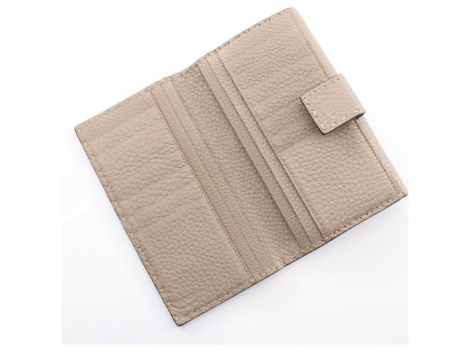 Fendi Peekaboo Selleria Bi-fold Long Wallet Beige - Ansicht 3