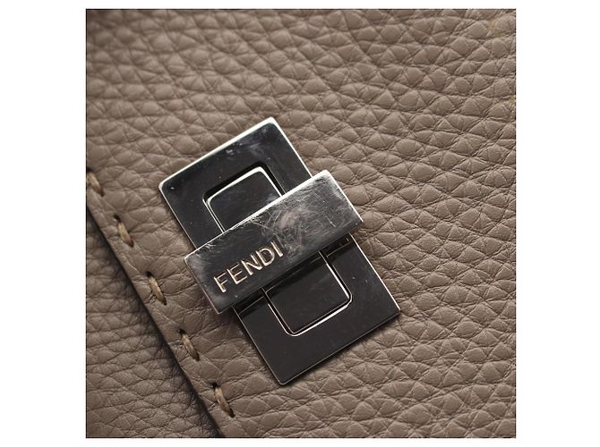 Fendi Peekaboo Selleria Bi-fold Long Wallet Beige - Ansicht 8