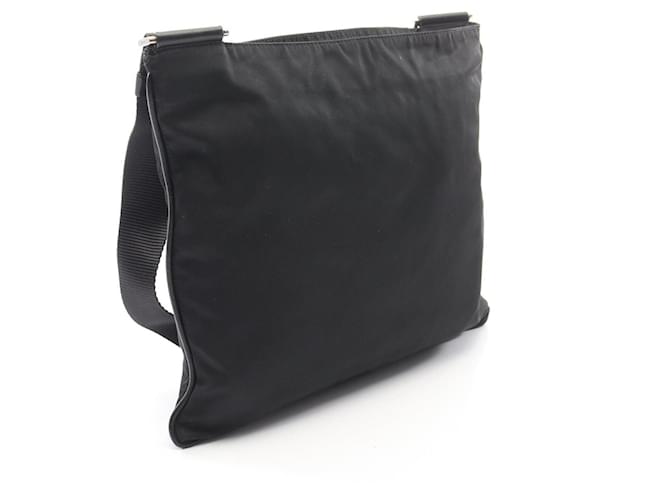 Borsa a tracolla con logo Triangle Prada Nero - vista 2