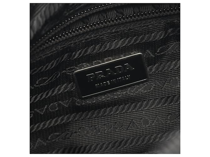 Borsa a tracolla con logo Triangle Prada Nero - vista 4