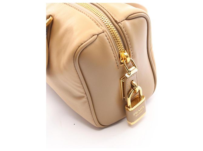 Borsa a mano con manico superiore Prada Re-Nylon media Beige - vista 7