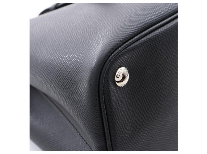Prada Saffiano Leder 2-Way Tote Bag Schwarz - Ansicht 5