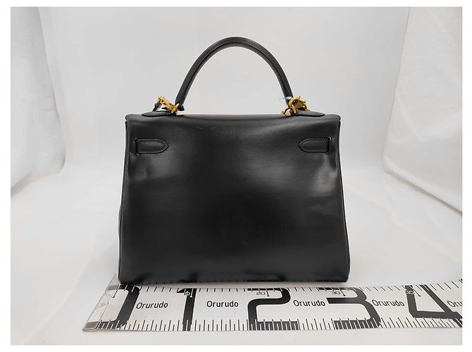 Hermès Hermes Kelly Black Box Calf con Gold Hardware 32 Nero - vista 2