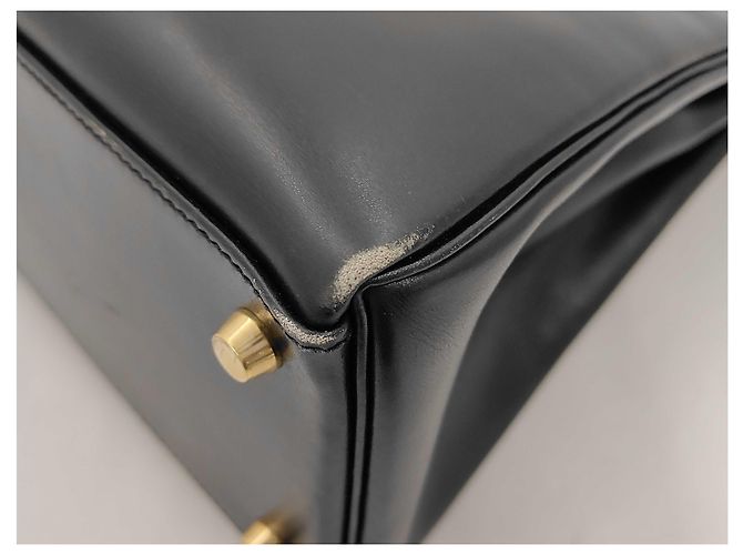 Hermès Hermes Kelly Black Box Calf con Gold Hardware 32 Nero - vista 3