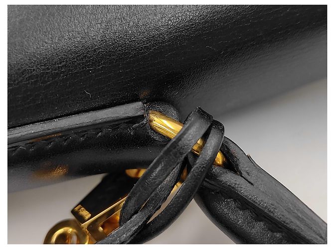 Hermès Hermes Kelly Black Box Calf con Gold Hardware 32 Nero - vista 7