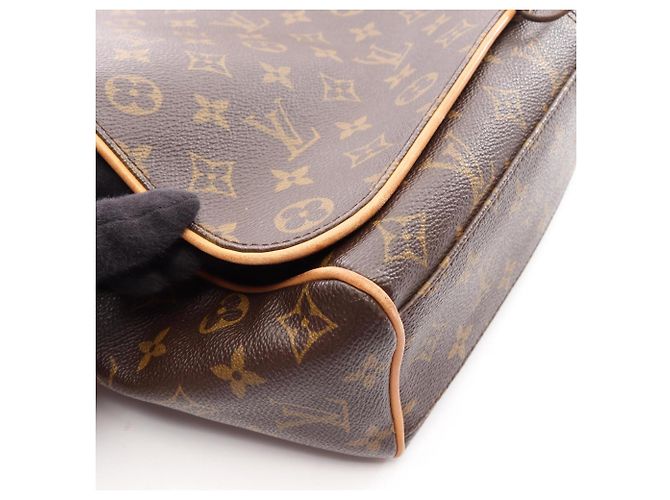 Borsa a Spalla Louis Vuitton Abbesses Monogram Marrone - vista 11