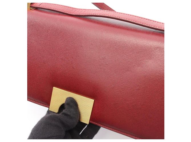 Borsa a mano in pelle Bordeaux Classico Bottega Veneta Bordò - vista 10