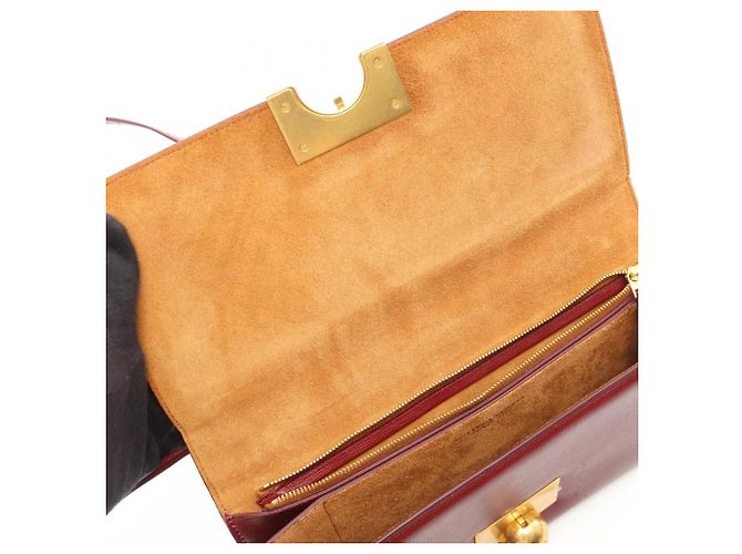 Borsa a mano in pelle Bordeaux Classico Bottega Veneta Bordò - vista 5