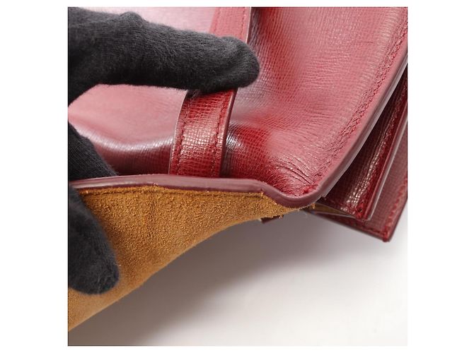 Borsa a mano in pelle Bordeaux Classico Bottega Veneta Bordò - vista 6