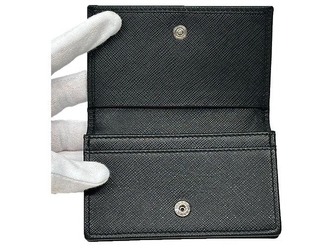Tarjetero Saffiano Prada Negro - vista 4