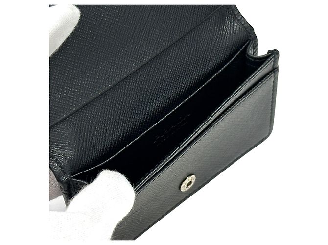 Tarjetero Saffiano Prada Negro - vista 5