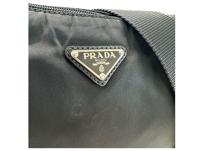 Borsa a tracolla in nylon Prada Nero - vista 8