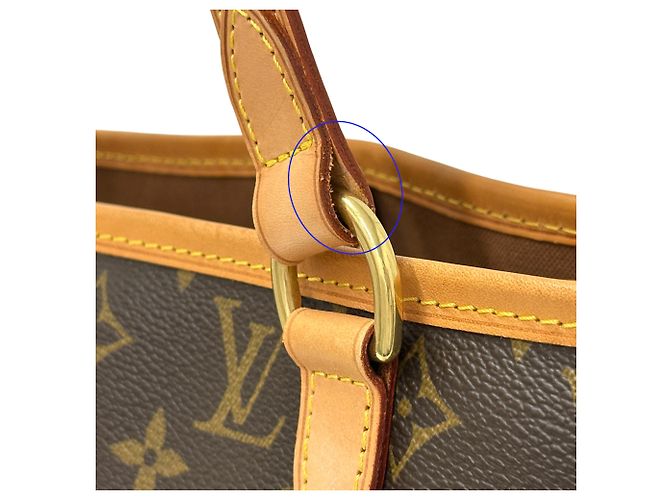 Tote verticale Louis Vuitton Batignolles Marrone Monogramma - vista 11