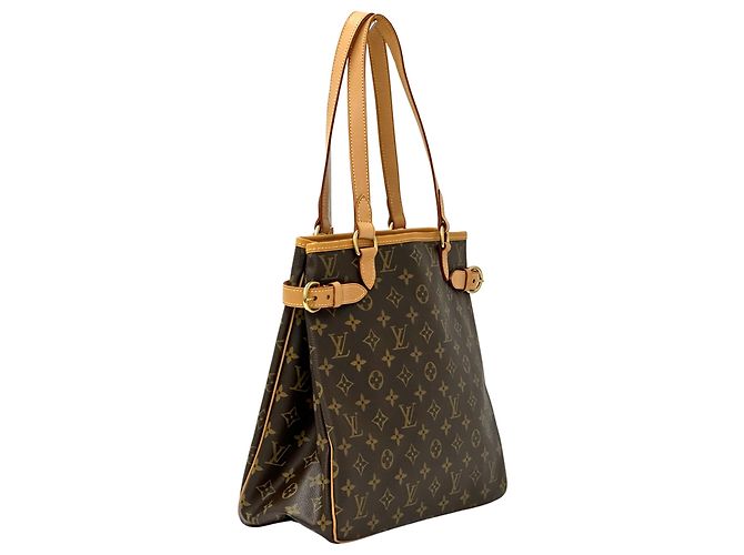 Tote verticale Louis Vuitton Batignolles Marrone Monogramma - vista 3