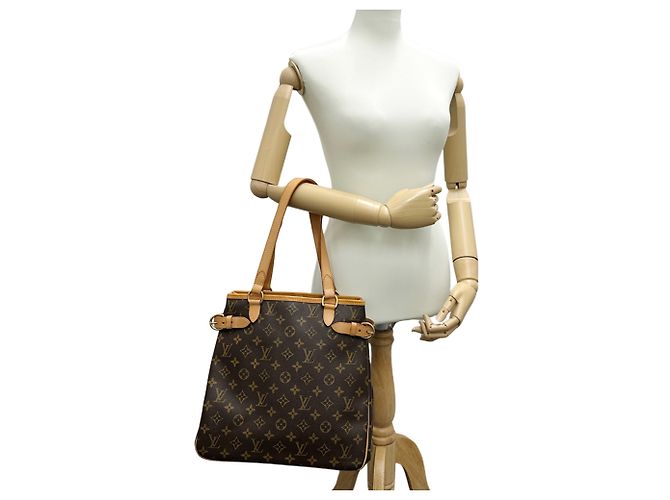 Tote verticale Louis Vuitton Batignolles Marrone Monogramma - vista 8