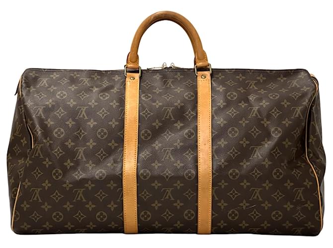 Keepall Borsa Boston Monogram Louis Vuitton Marrone Monogramma - vista 2