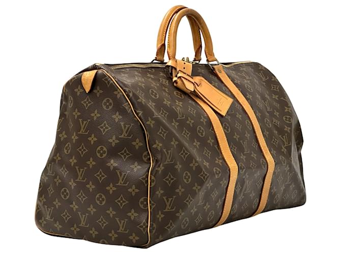 Keepall Borsa Boston Monogram Louis Vuitton Marrone Monogramma - vista 3