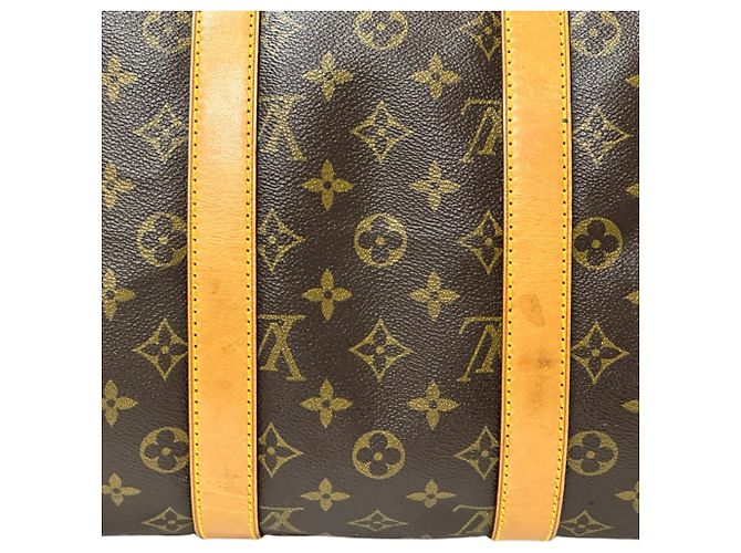 Keepall Borsa Boston Louis Vuitton Marrone Monogramma - vista 13