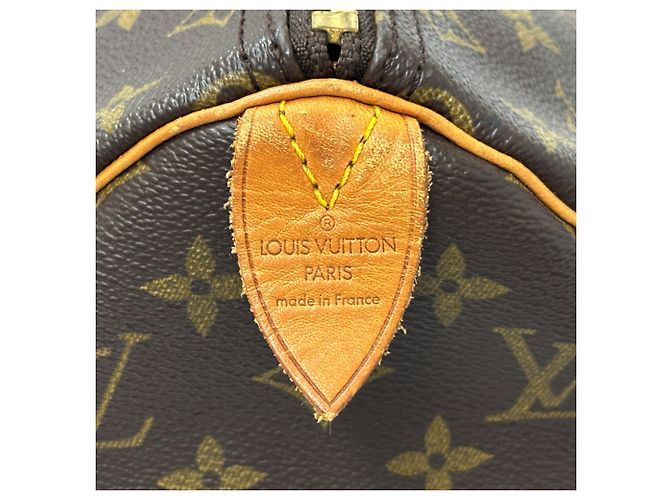 Keepall Borsa Boston Louis Vuitton Marrone Monogramma - vista 6