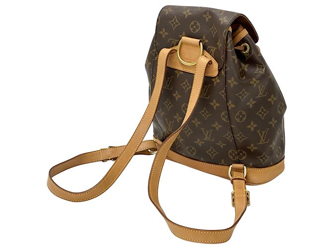 Zaino Louis Vuitton Monogram Montsouris MM Marrone Monogramma - vista 3