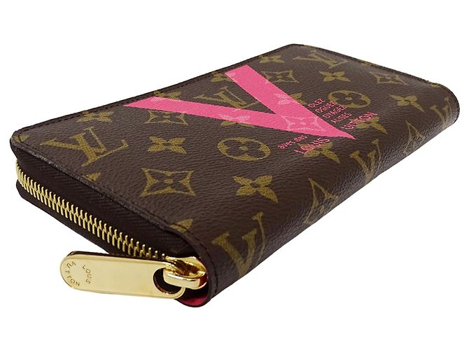 Louis Vuitton Monogram V Damengeldbörse Braun Pink Rot Monogramm - Ansicht 3