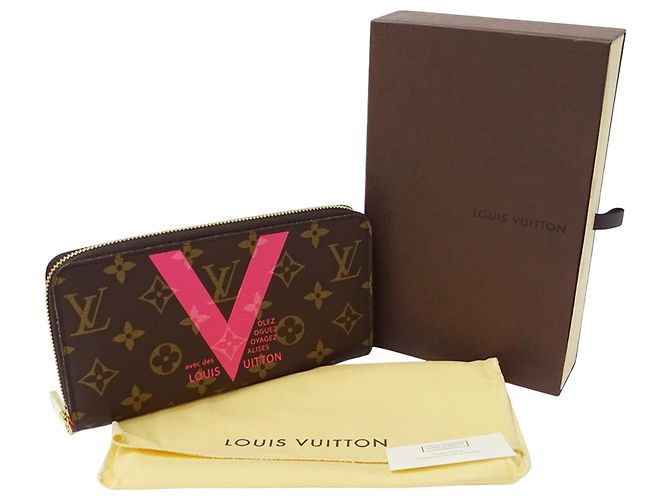 Louis Vuitton Monogram V Damengeldbörse Braun Pink Rot Monogramm - Ansicht 6