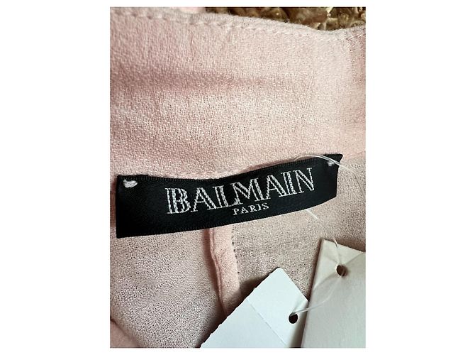 Balmain Macacão curto de algodão rosa - vista 3