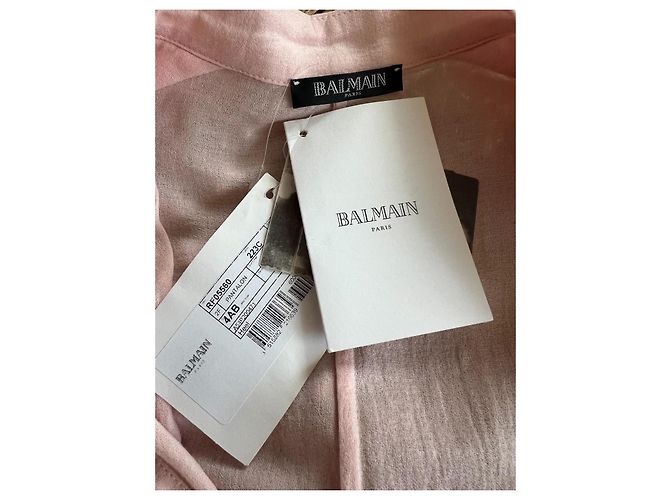Balmain Macacão curto de algodão rosa - vista 7