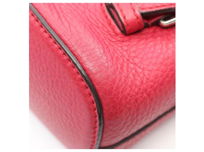 Bamboo Mochila Gucci em couro com detalhes em bambu Vermelho - vista 6