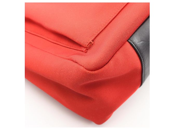 Borsa a Spalla Gucci Bamboo Nero Rosso - vista 5