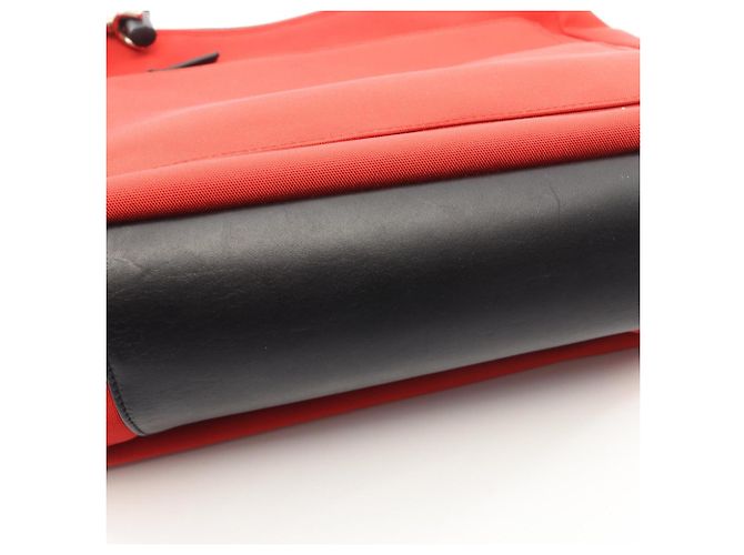 Borsa a Spalla Gucci Bamboo Nero Rosso - vista 7