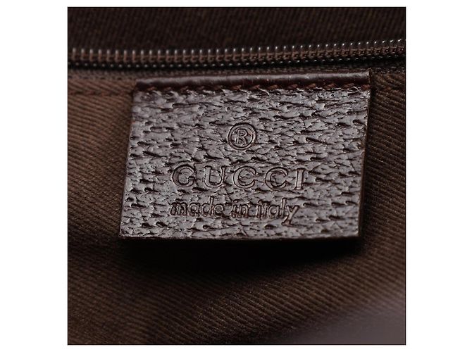 Borsa Tote in tela e pelle beige e marrone Gucci - vista 4