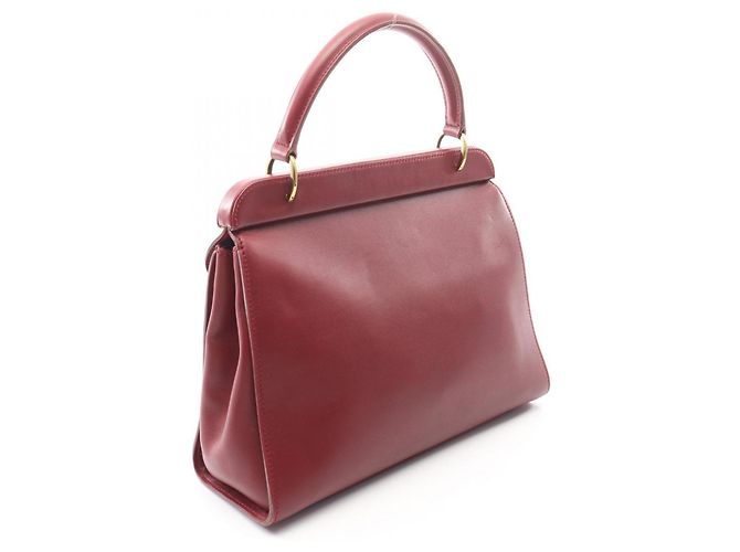 Borsa in pelle bordeaux Gucci Bordò - vista 2