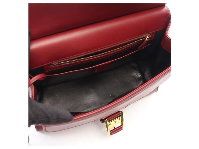 Borsa in pelle bordeaux Gucci Bordò - vista 3