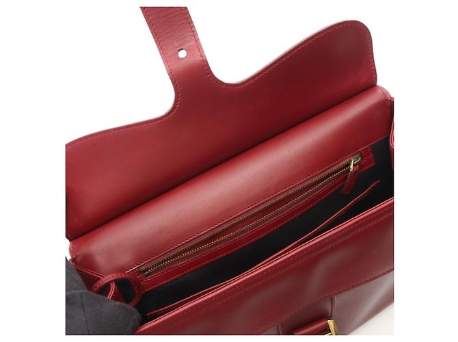 Borsa in pelle bordeaux Gucci Bordò - vista 5